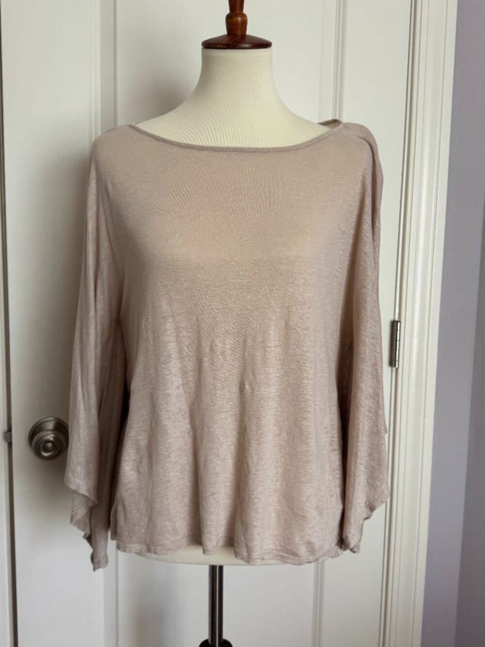 Calypso St. Barth Oatmeal Draped Dolman Top Sz XS